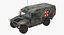 Mini Ambulance Military Car HMMWV m996 Camo 3D Model