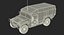 Mini Ambulance Military Car HMMWV m996 Camo 3D Model
