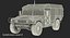 Mini Ambulance Military Car HMMWV m996 Camo 3D Model
