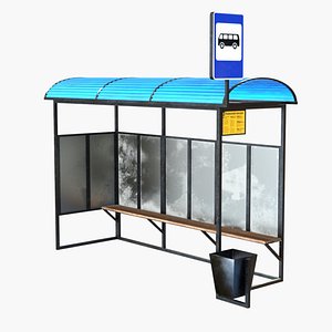 Outdated Soviet Bus Stop