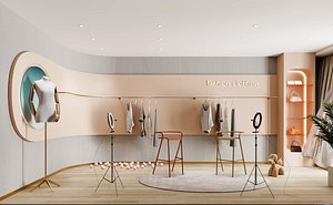 3D model Modern live broadcast room clothing store