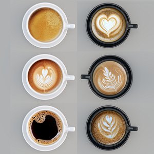 Cappuccino Cup Collection 3D