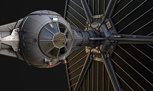 Tie fighter - game ready-  detailed