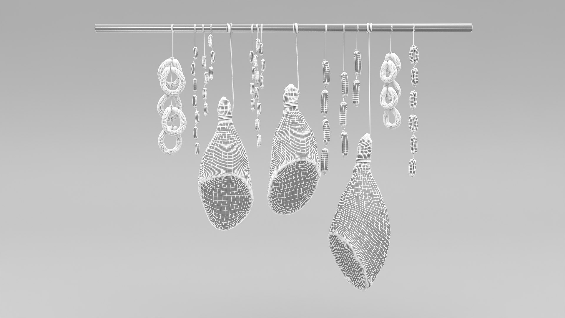 3D Sausages Meat Eat Model - TurboSquid 1667147