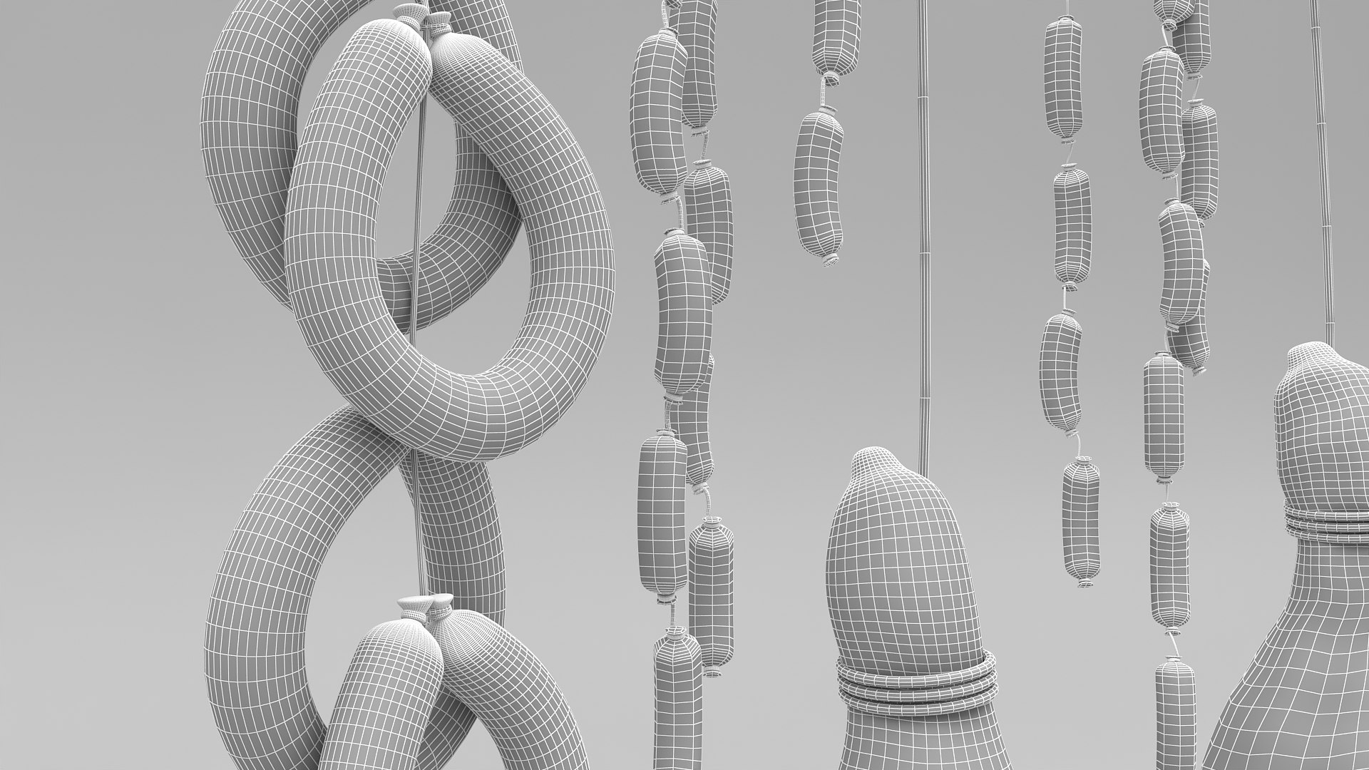 3D Sausages Meat Eat Model - TurboSquid 1667147