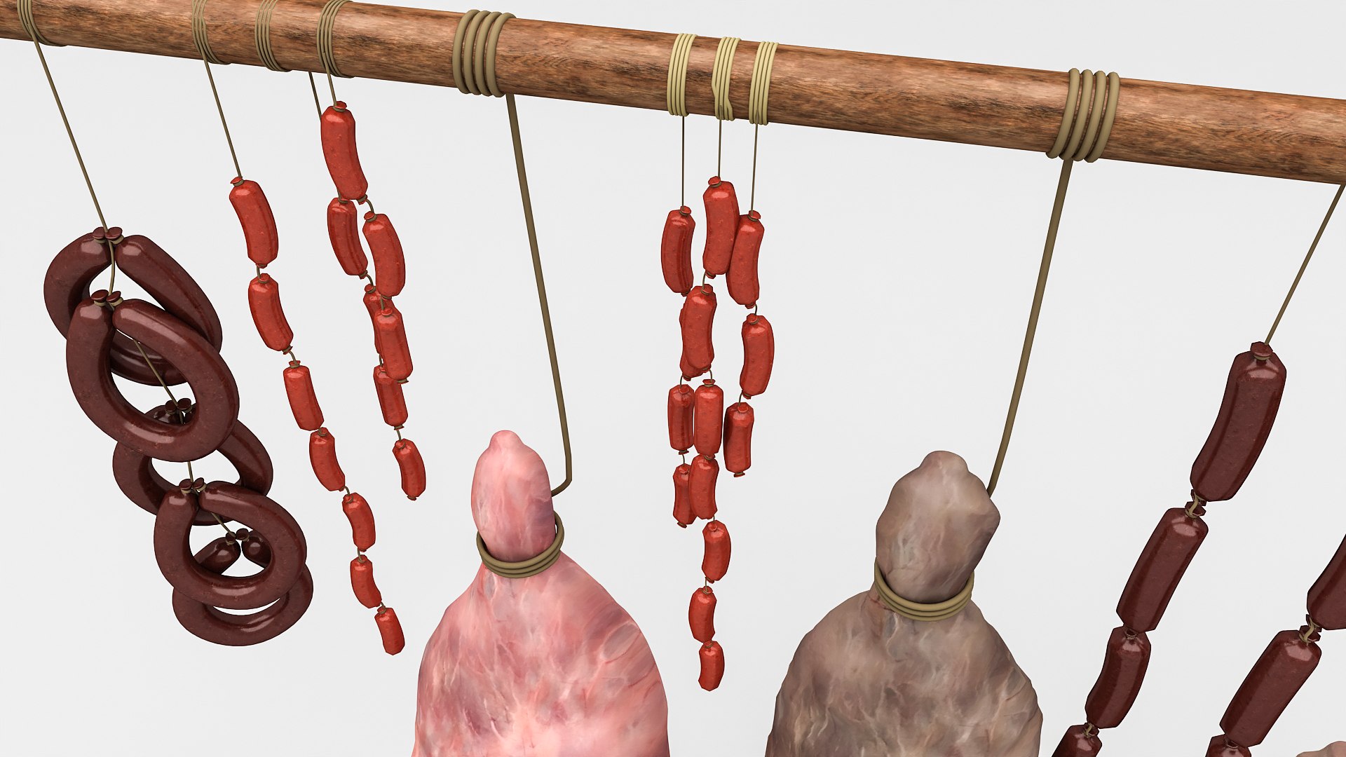 3D Sausages Meat Eat Model - TurboSquid 1667147