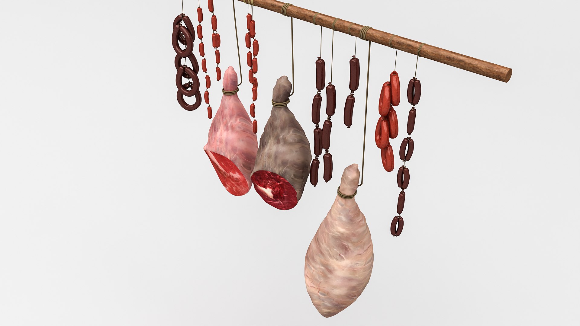 3D Sausages Meat Eat Model - TurboSquid 1667147