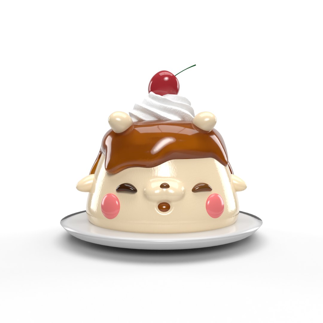 3D Cute smile caramel pudding puppy TurboSquid 2025917