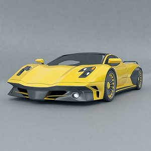 supercar concept wasp 3D model