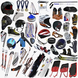 Winter Olympic Sports Equipment Collection