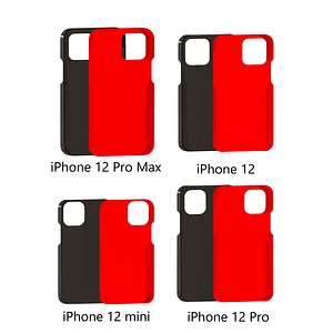 All iPhone 12 cases 3D model