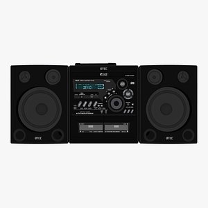 Stereo with CD Changer Cassette Player and Tuner 3D model