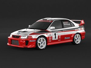 mitsubishi evolution rally 3D model