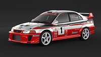 Mitsubishi Lancer Evolution 5 Rally Car