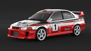 Mitsubishi Lancer Evolution 5 Rally Car