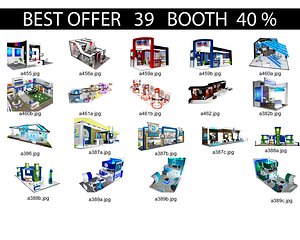 3D Booth Exhibition Stand x2 model