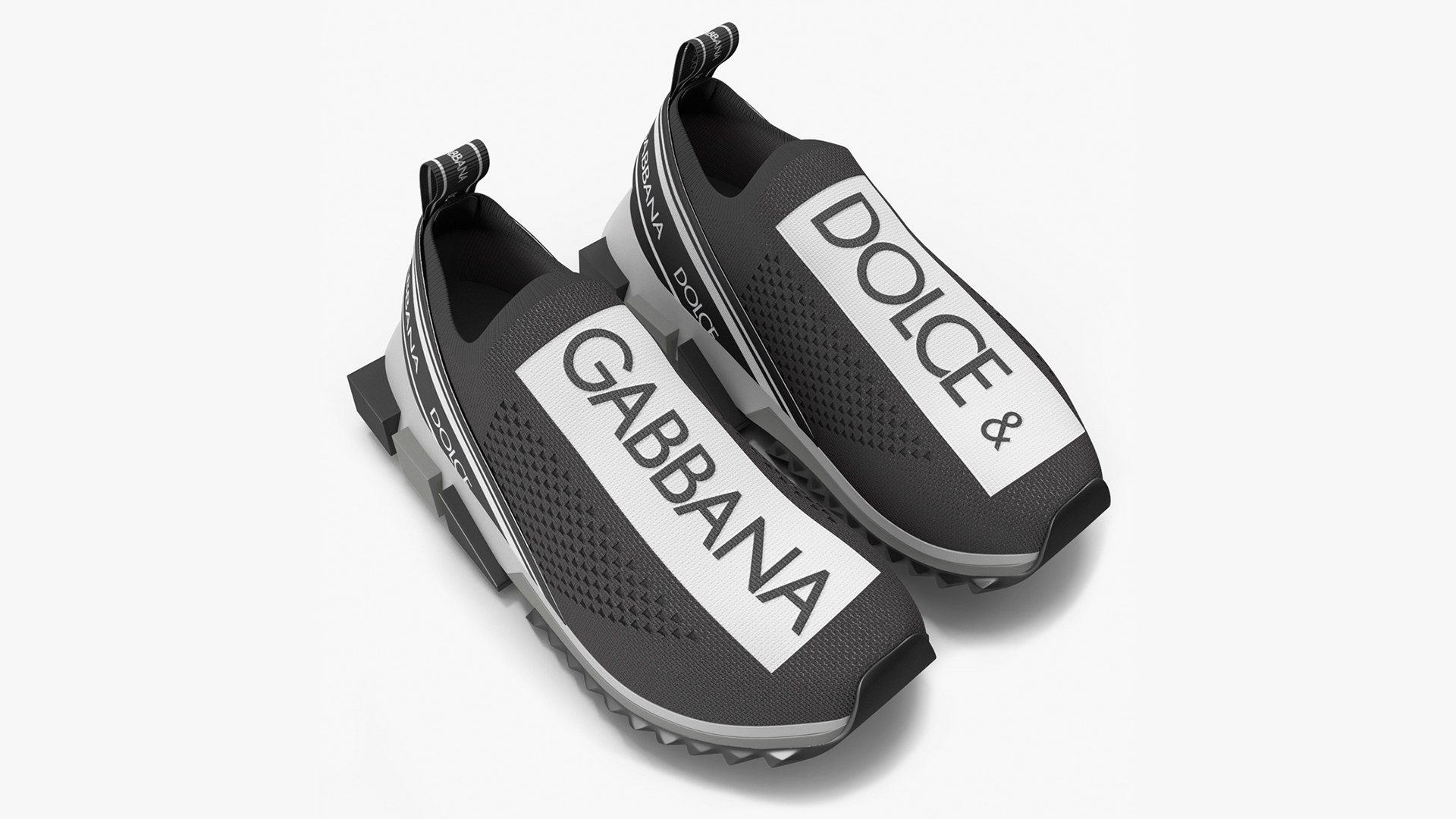 Sneakers Dolce Gabbana Sorrento Black 3D model preview