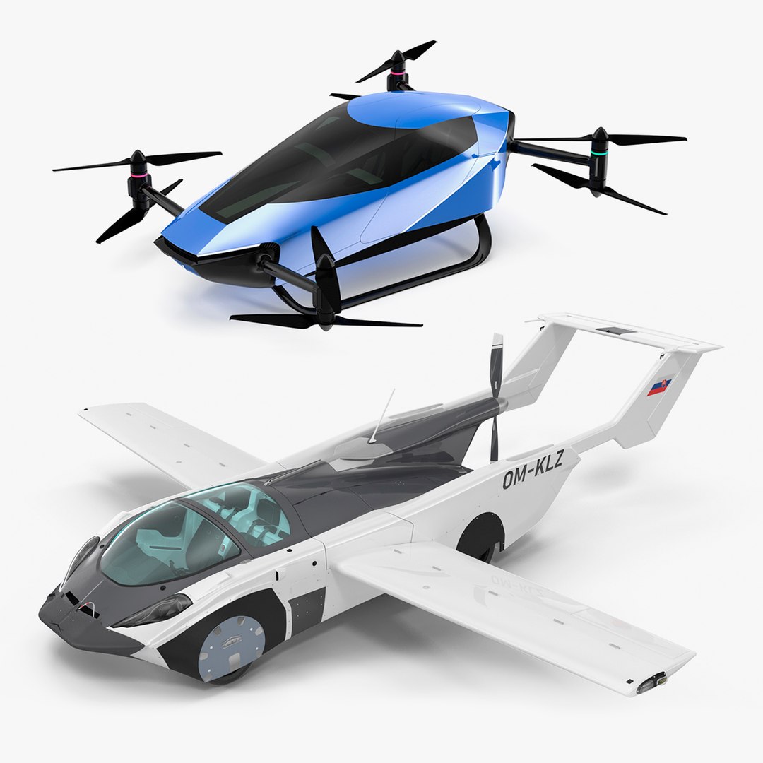 Rigged Flying Cars Collection 3D model collection preview