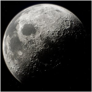 3D model Moon 16K - Unreal