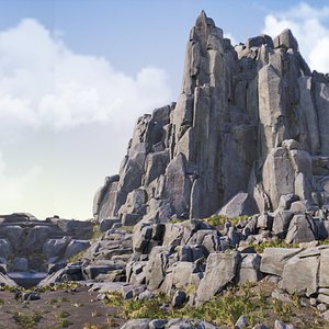 Realistic Looking Modular Cliffs and Rocks UE