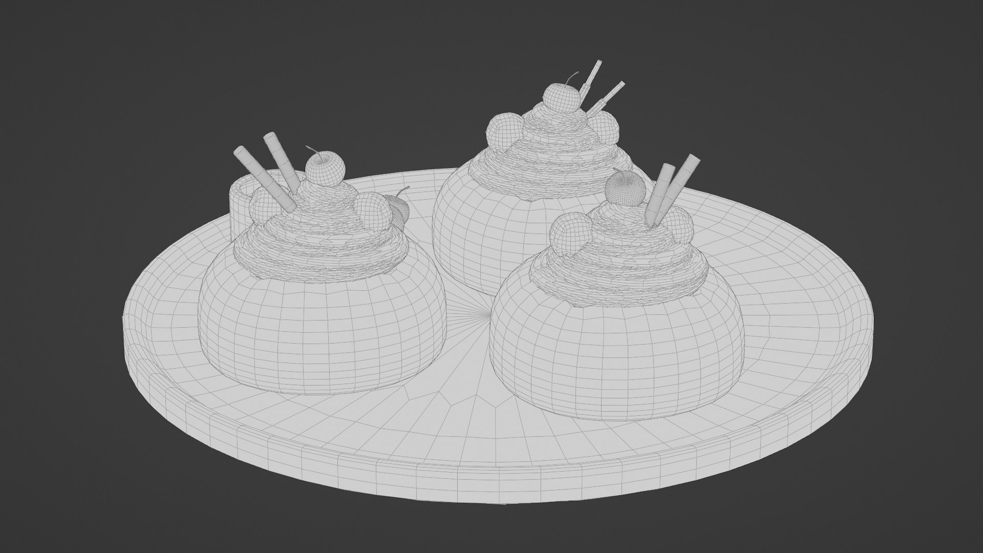 3D Model Cutie Bear Bread Cream TurboSquid 1967670