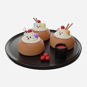 3D model Cutie Bear Bread Cream