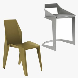 3D model Origami Chair Collection
