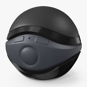 Waterproof Sphere Bluetooth Speaker Black 3D