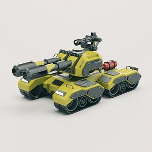 3D Stylized Tank 03 model