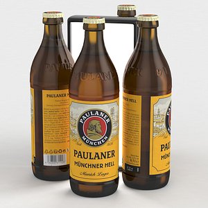 Beer Bottle Paulaner Munchner Hell 500ml 2022 3D model