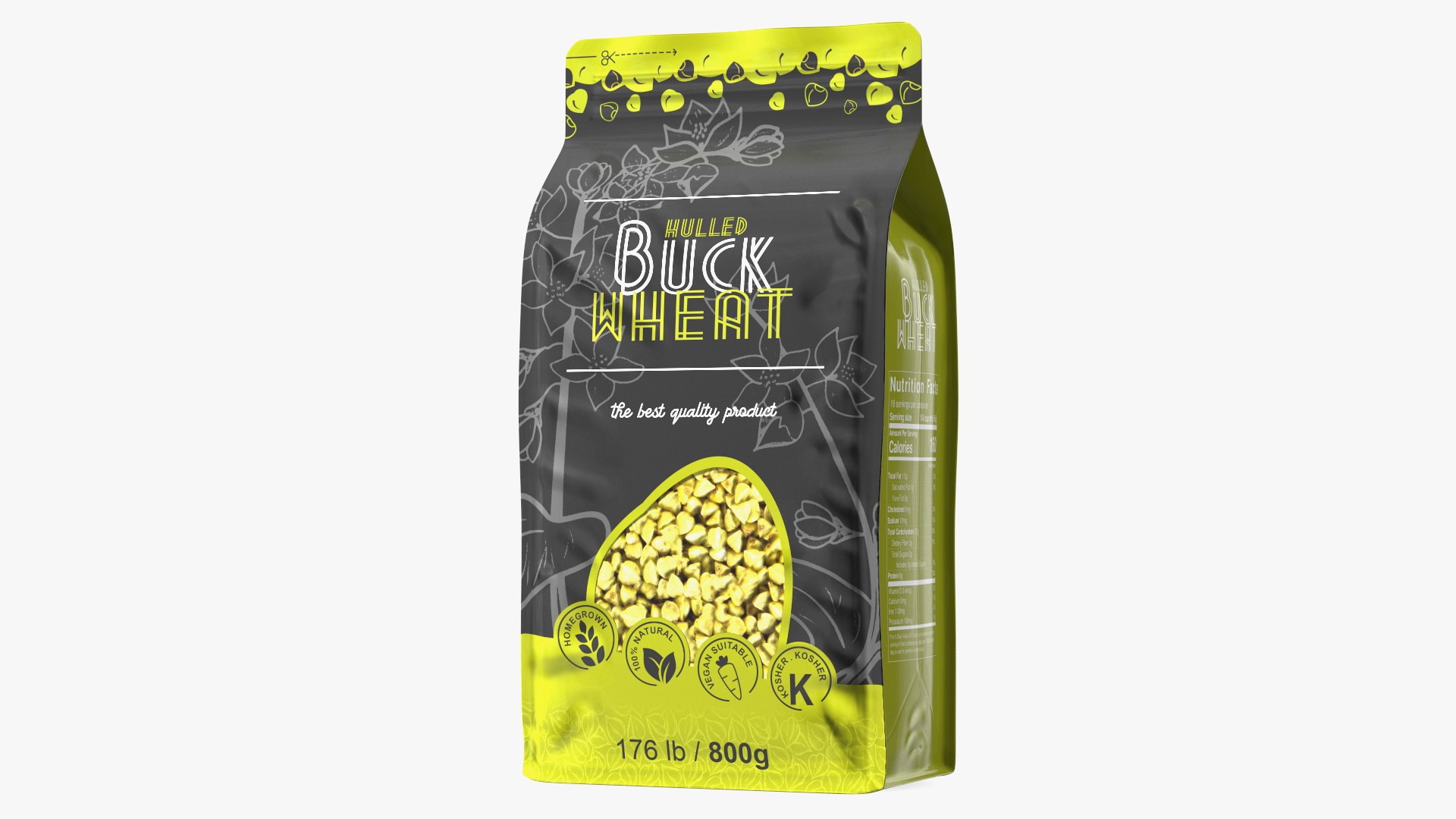 3D Model Hulled Buckwheat Package - TurboSquid 1812123