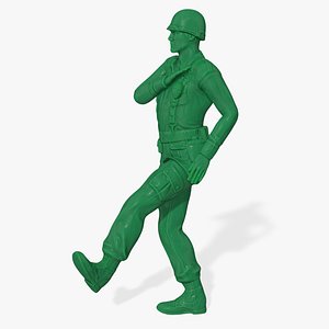 Green Toy Soldier Rigged