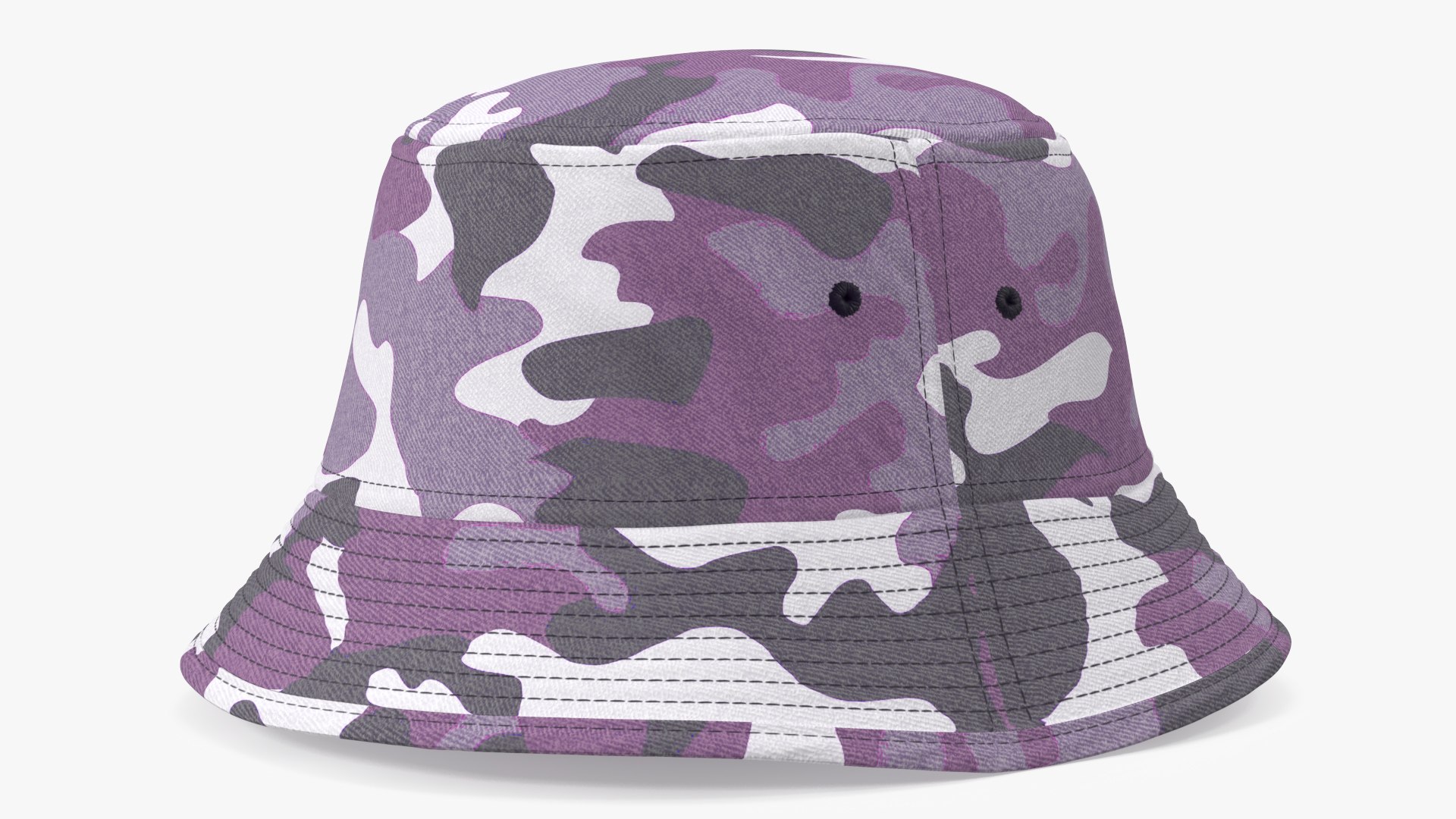 Bucket Hat Camo 3D model for industrial visualization, technical presentation, simulation, product rendering, and animation