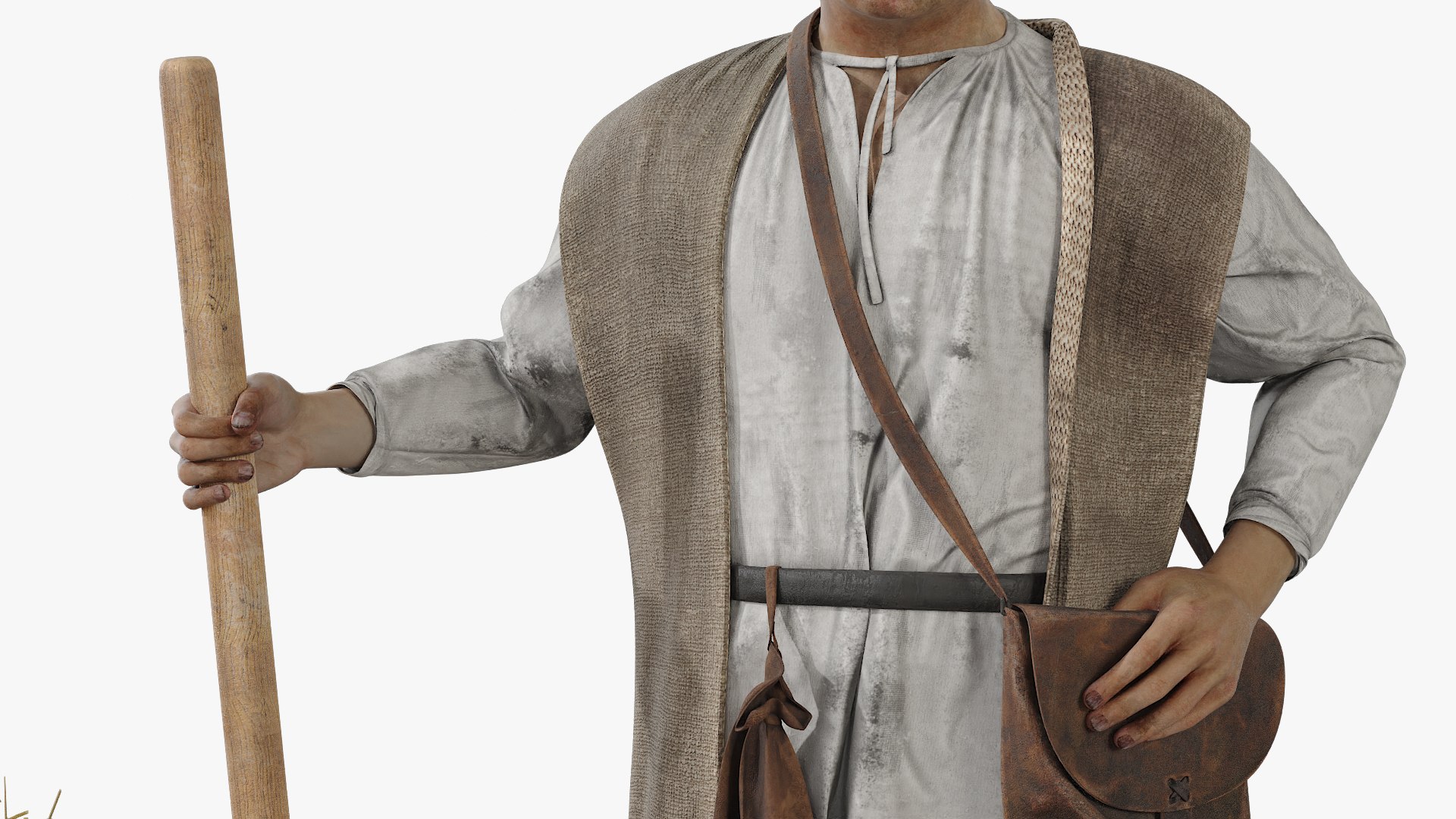 3D Medieval Peasant With Hay Model - TurboSquid 2376332