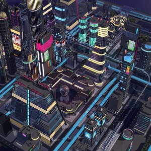 Future City by Night HD