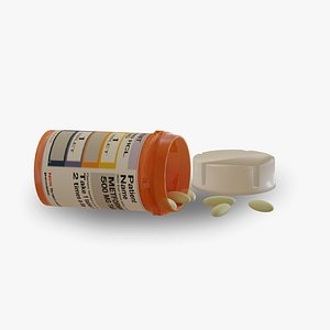 3D model Prescription Pill Bottle