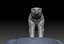 Escultura semiestilizada de oso polar