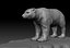 Escultura semiestilizada de oso polar