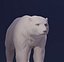 Escultura semiestilizada de oso polar