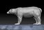 Escultura semiestilizada de oso polar