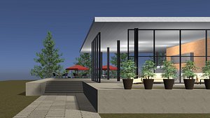 Pavilion cafe 25T04 3D model