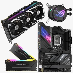 3D Full Detailed Motherboard Collection model