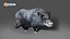 Fur Wild Boar V08 Rigged e Animação