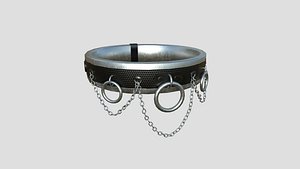 Choker Collar B04 Aluminum - Character Design Punk Gothic