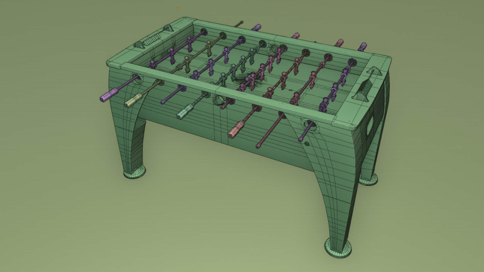 3D Three Colors Of Football Tables In A Collection - TurboSquid 2196999