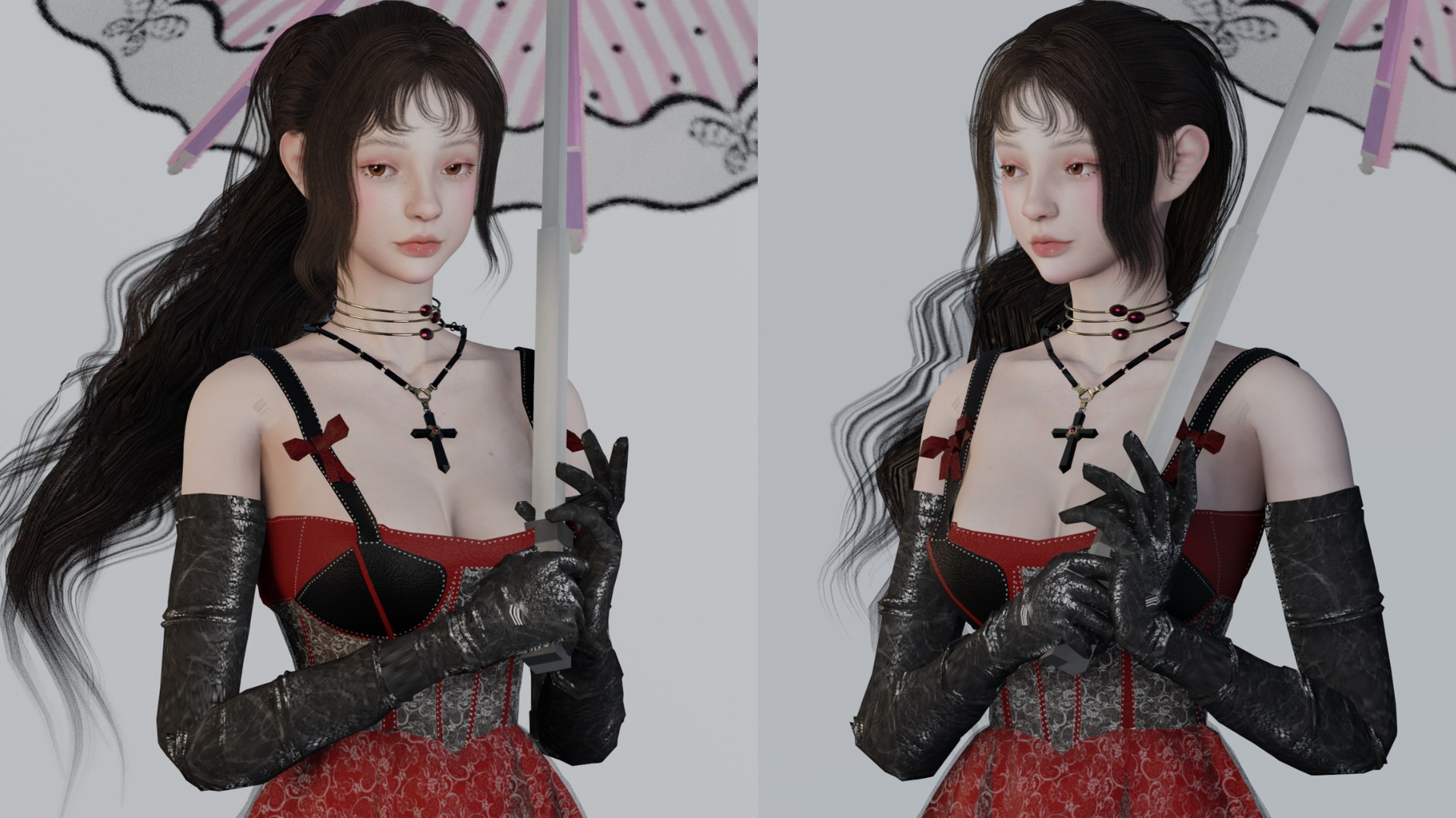 Vampire Girl - Game Ready Model - TurboSquid 2160619