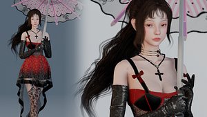 Vampire Girl - Game Ready model