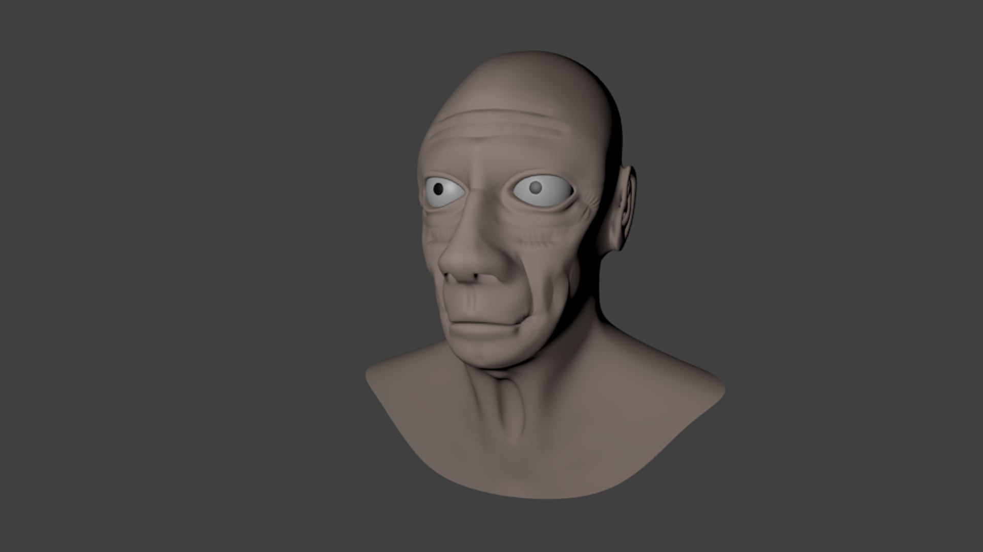 3d head old man model