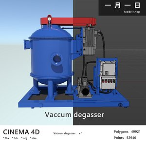 3D model vacuum degasser gas