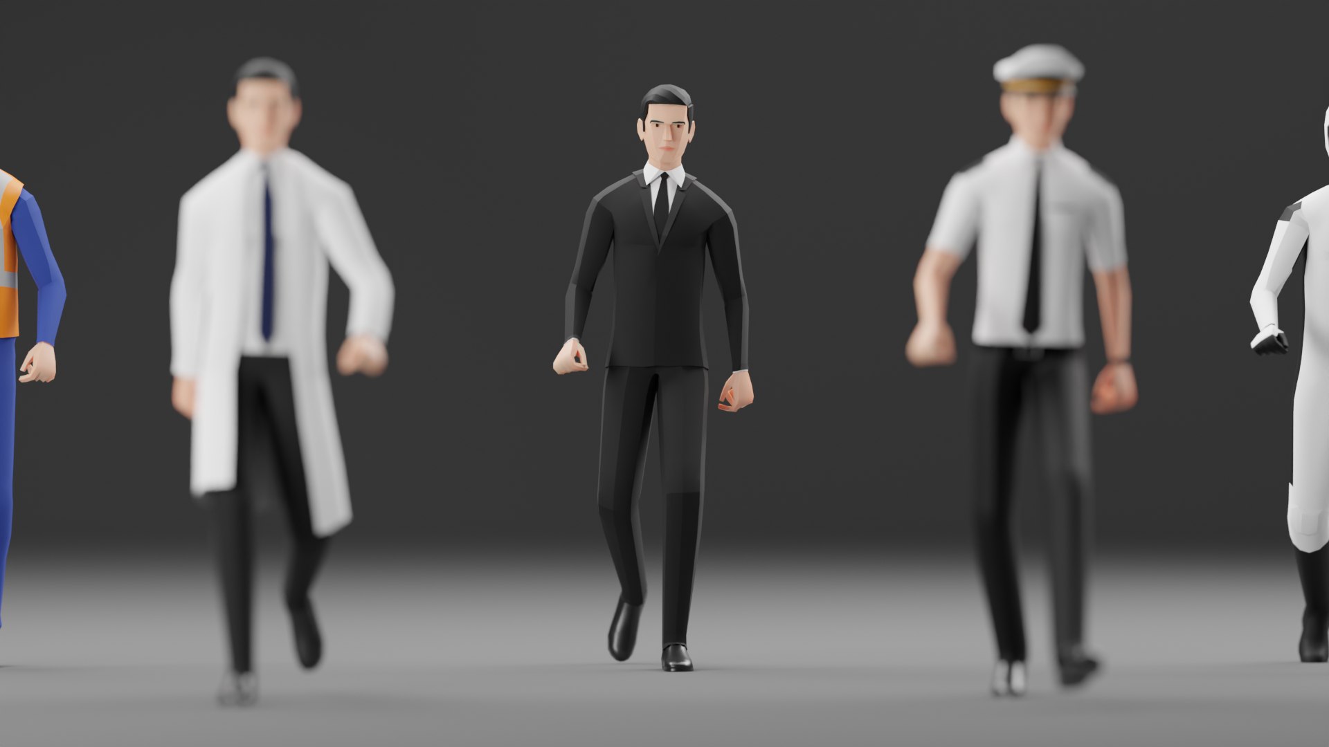 Male Pack 01 - Lowpoly - Rigged model - TurboSquid 2142000